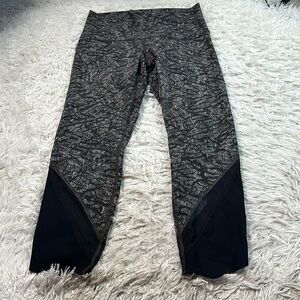 Lululemon Wunder Under Crop HR*Roll Down Scallop Full-On Luxtreme 23"